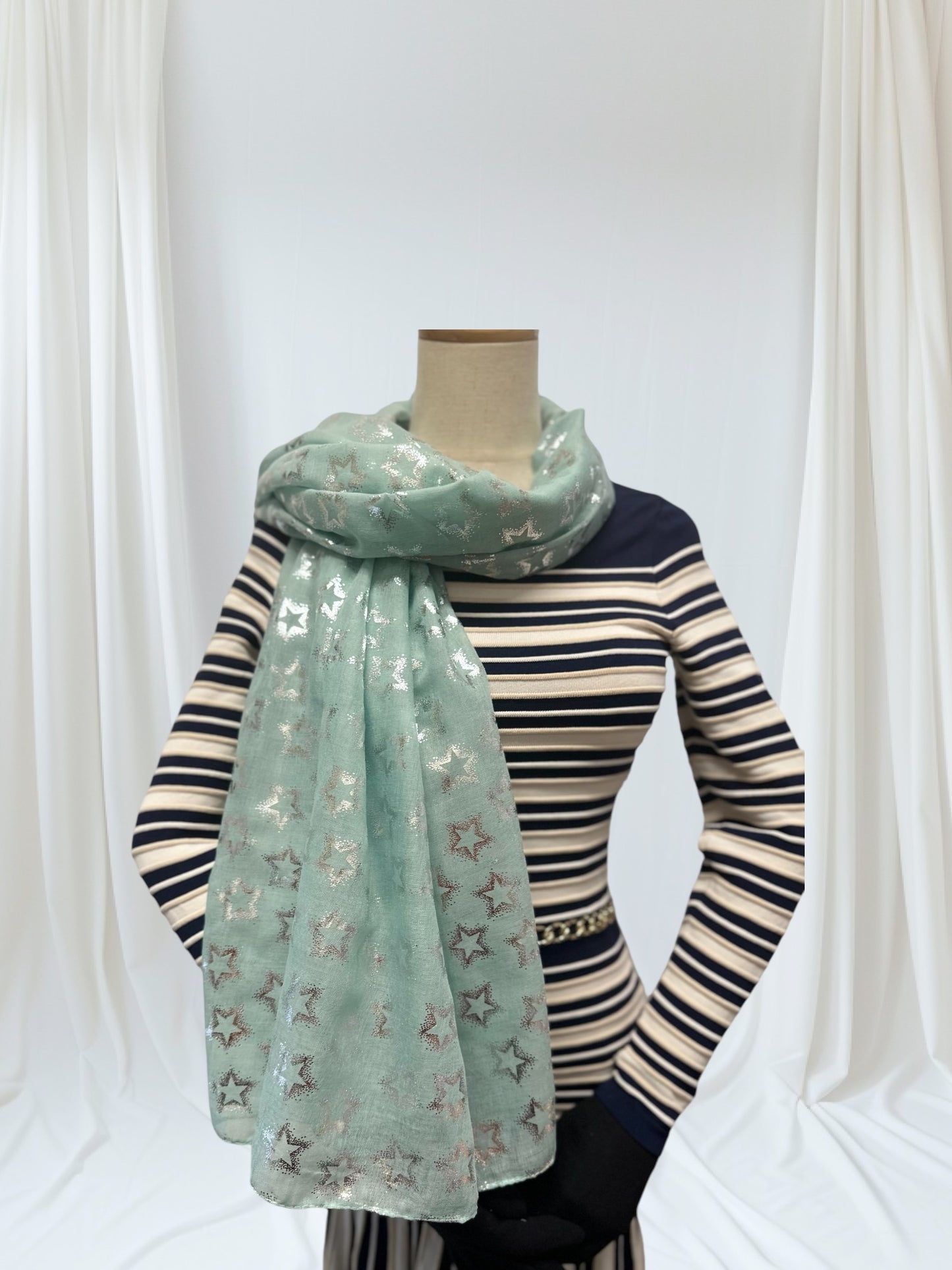 Glitter Stars Print Scarf