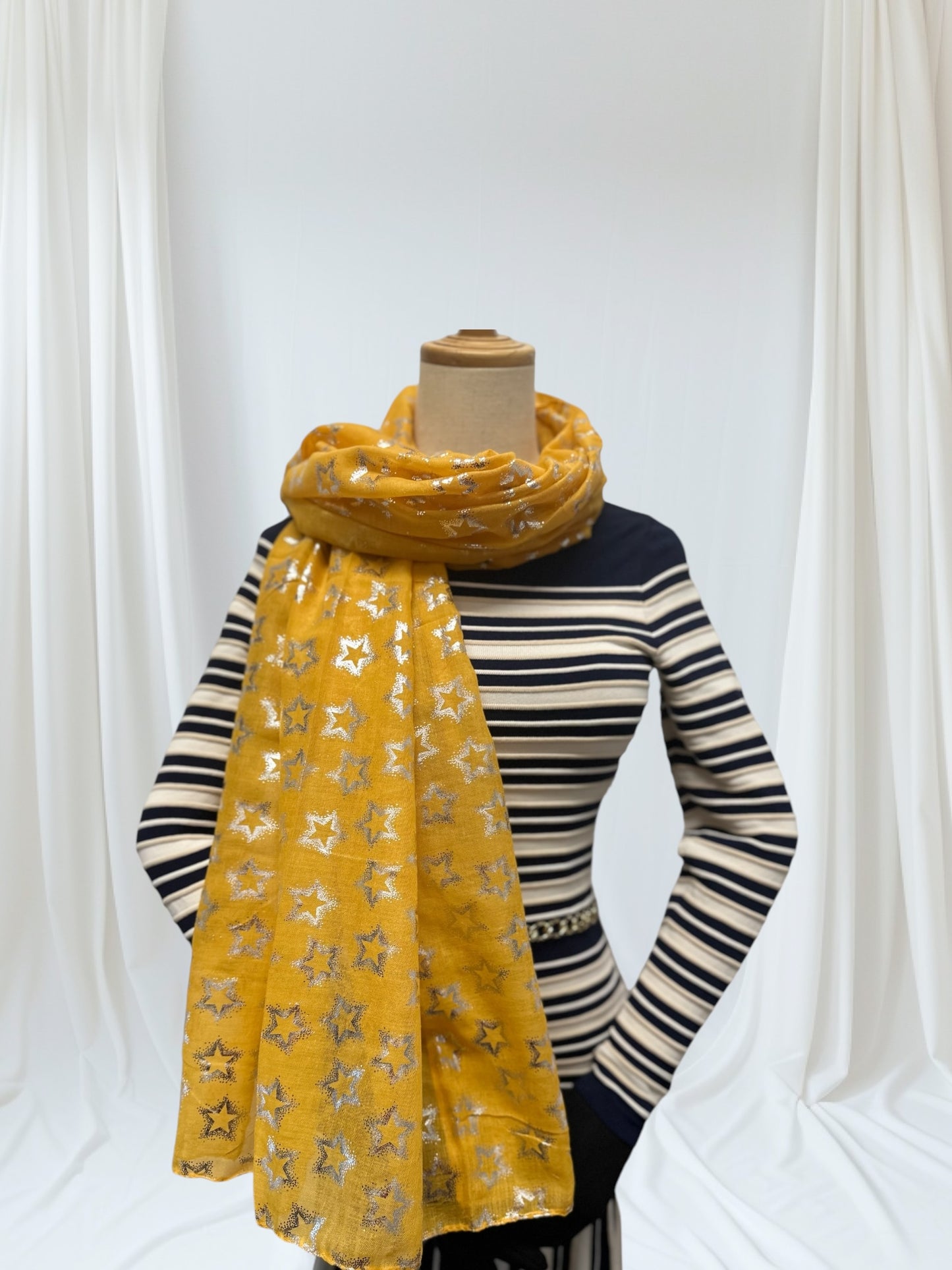 Glitter Stars Print Scarf