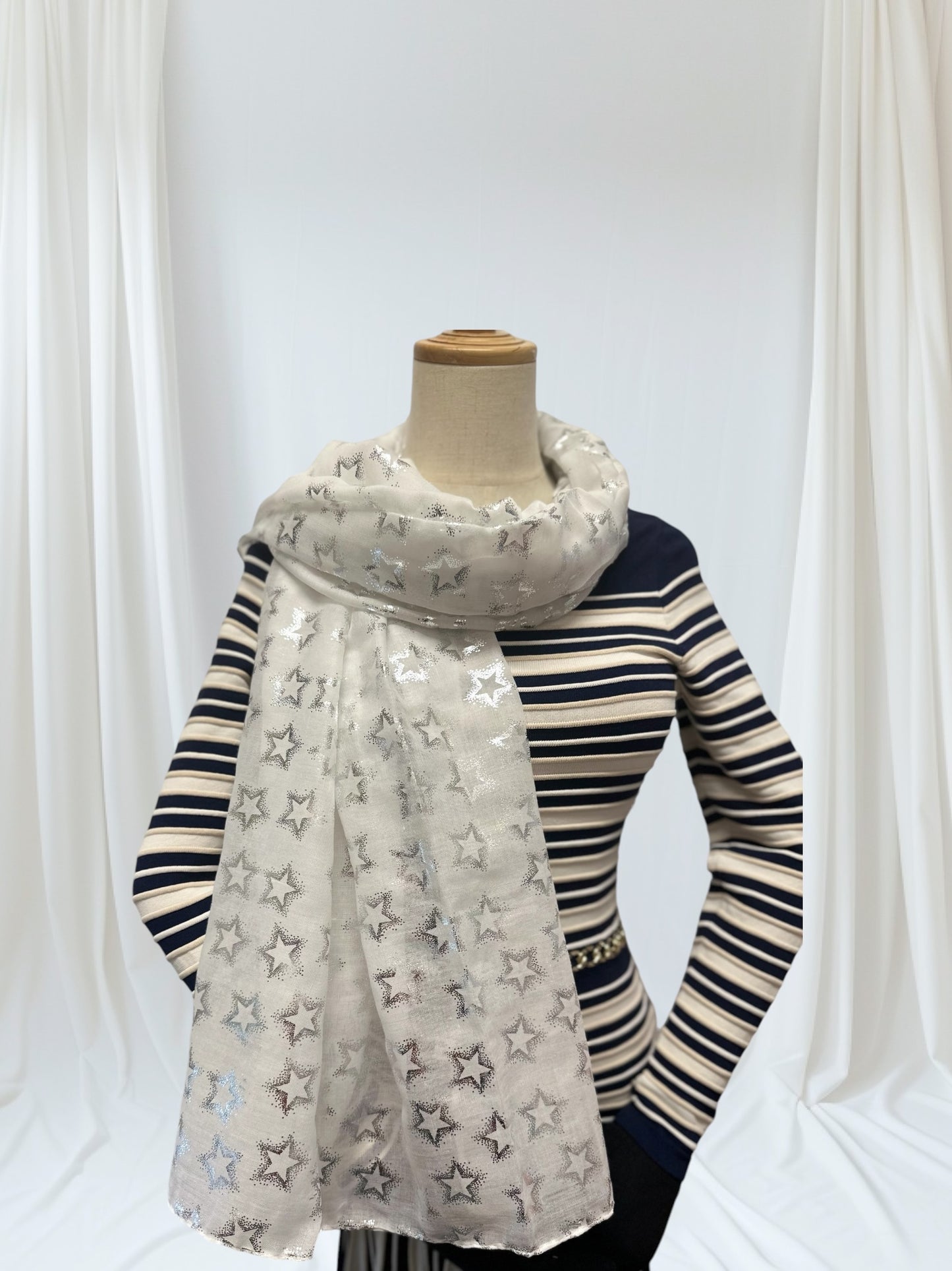 Glitter Stars Print Scarf