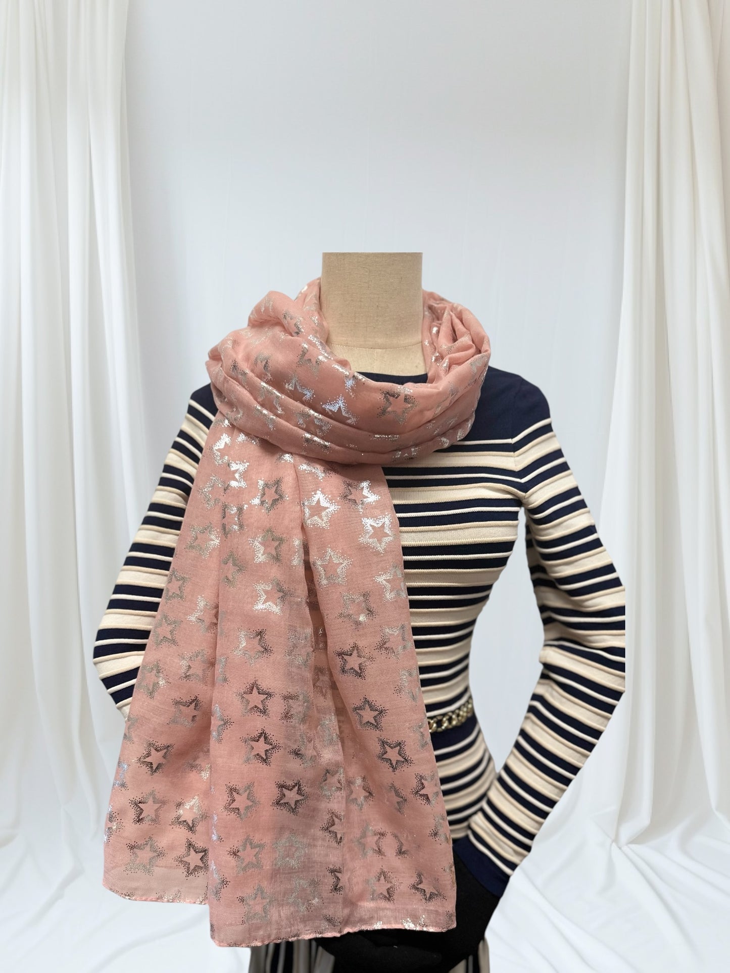 Glitter Stars Print Scarf