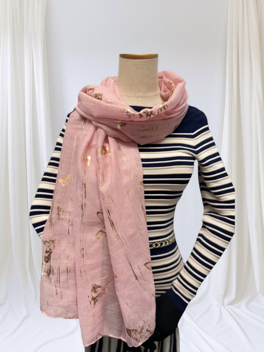 Glitter Butterfly print scarf