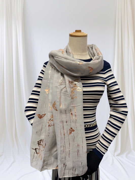 Glitter Butterfly print scarf