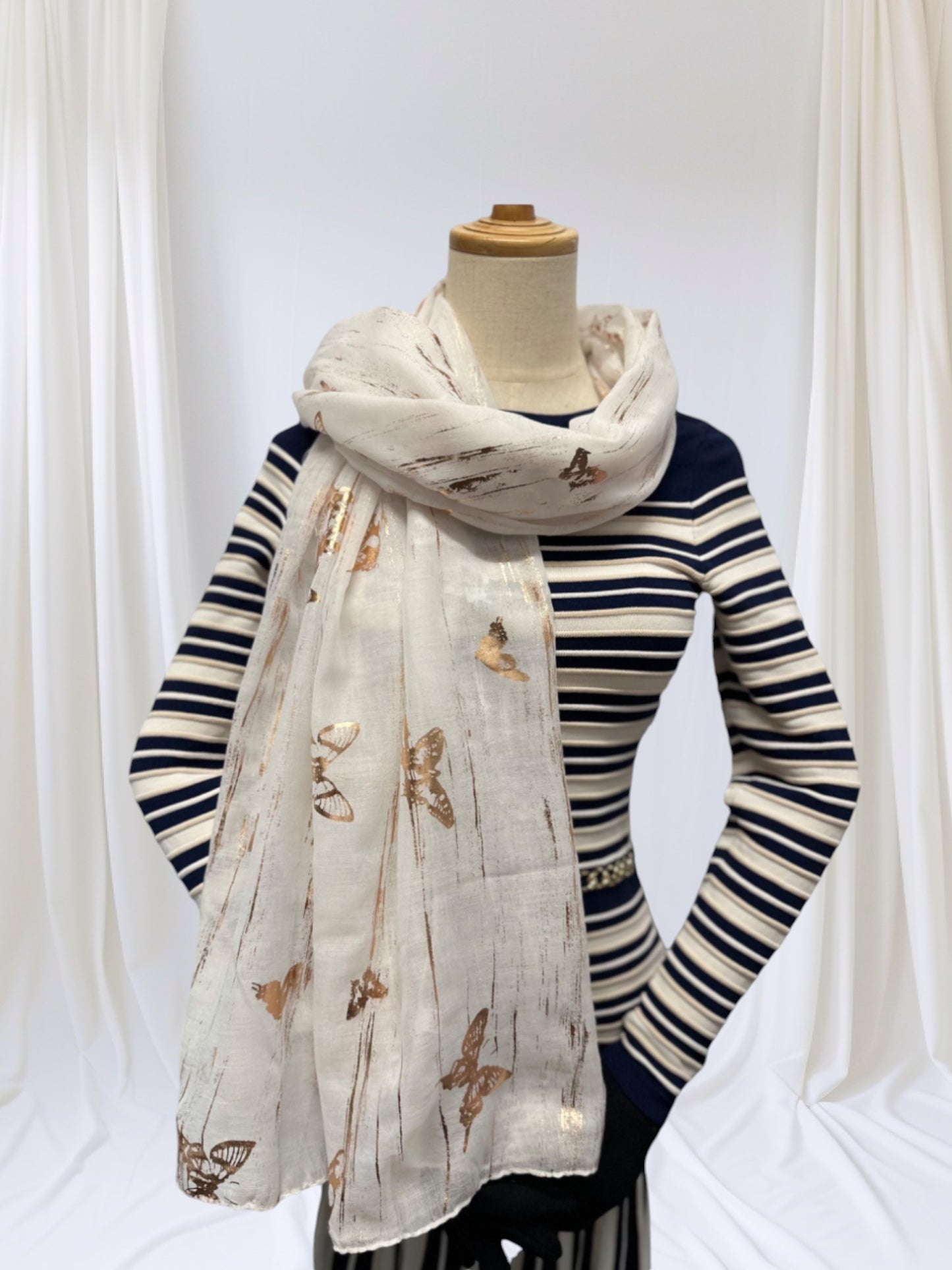 Glitter Butterfly print scarf