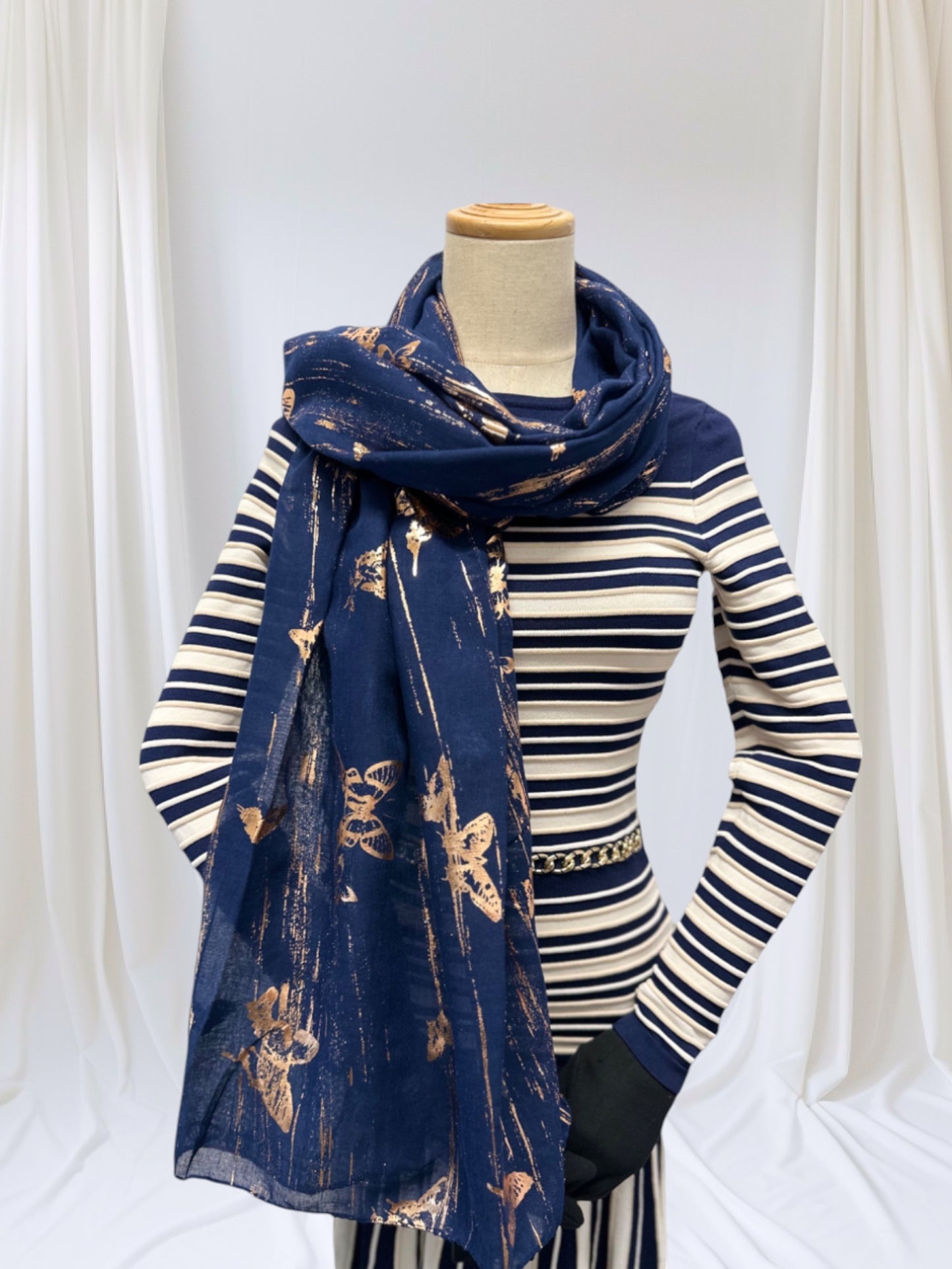 Glitter Butterfly print scarf