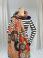 Rose gold outlined Circle Print Pashmina