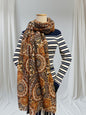 Glitter Foil Flower Print  Scarf