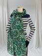Glitter Foil Flower Print  Scarf