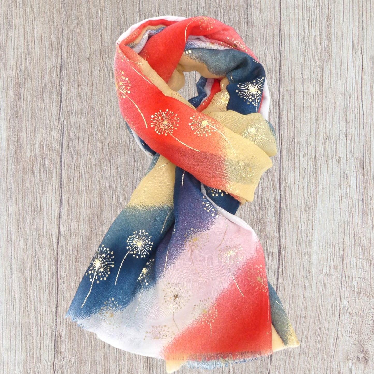 Glitter Dandelion Multi Stripe Scarf