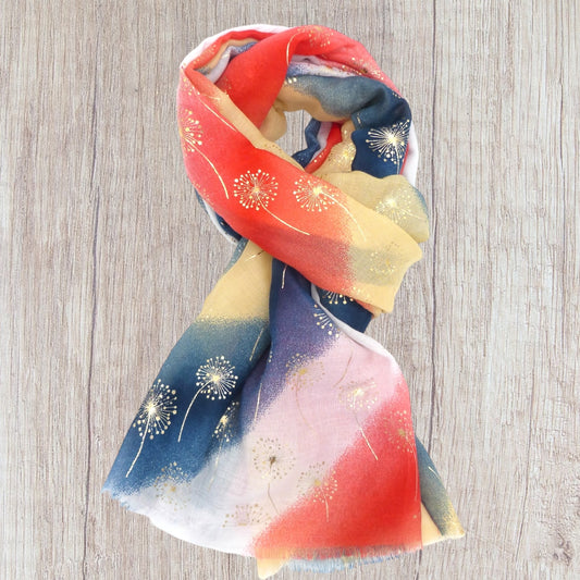 Glitter Dandelion Multi Stripe Scarf