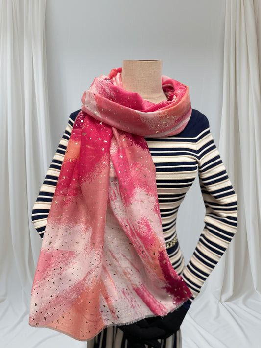 Glitter Soft Pattern  Print Scarf