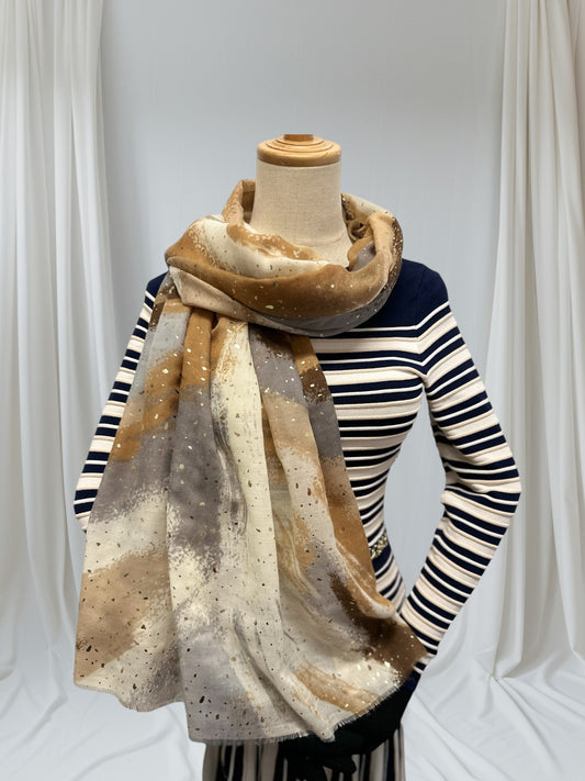 Glitter Soft Pattern  Print Scarf
