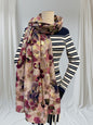 Glitter Foil Ginkgo Print Scarf