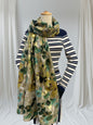 Glitter Foil Ginkgo Print Scarf