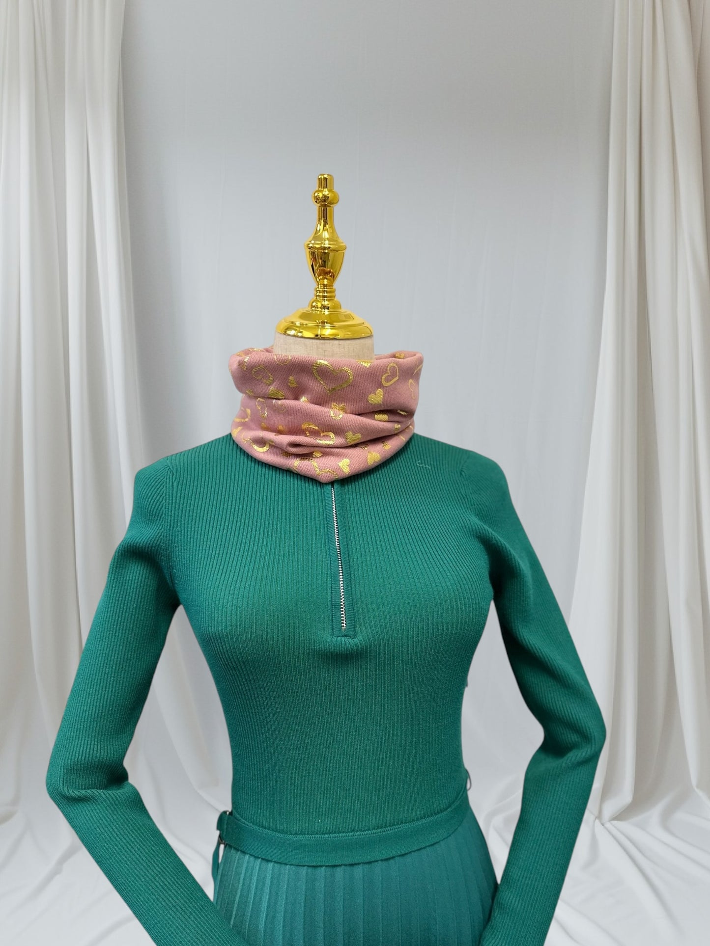 Glitter Heart Print Snood