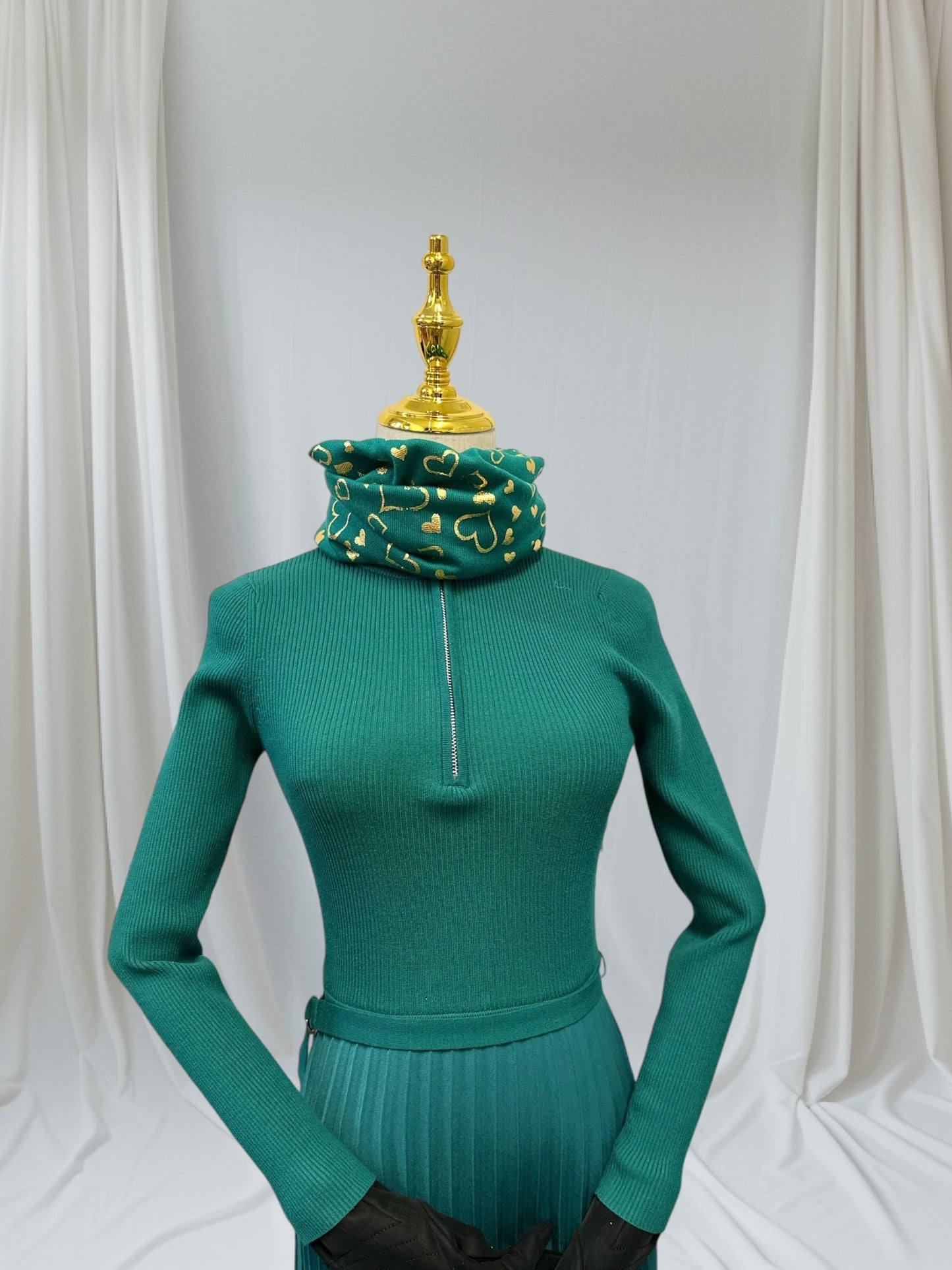 Glitter Heart Print Snood