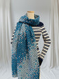 Glitter Foil Leaf Raindrop Print  Scarf