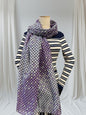 Glitter Foil Leaf Raindrop Print  Scarf