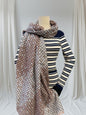 Glitter Foil Leaf Raindrop Print  Scarf