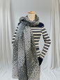 Glitter Foil Leaf Raindrop Print  Scarf
