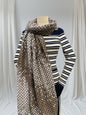 Glitter Foil Leaf Raindrop Print  Scarf