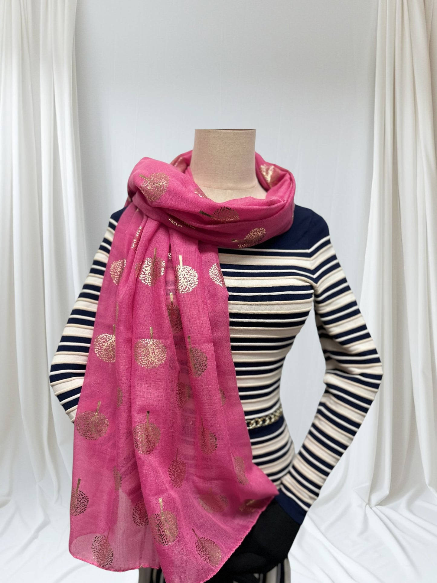 Glitter tree of life Mulberry tree print scarf