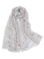 Glitter Rose Gold Paw Print Scarf