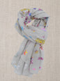 Rainbow Glitter Snowflakes  Print Scarf