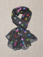 Rainbow Glitter Snowflakes  Print Scarf
