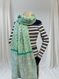 Glitter Foil Leaf  Print  Scarf