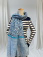 Glitter Foil Leaf  Print  Scarf