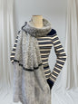 Glitter Foil Leaf  Print  Scarf