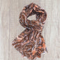 Roses Flower with rosegold outlined Print Scarf