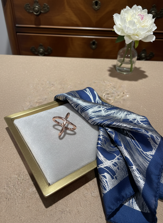 Rose gold Scarf Ring pack of 12