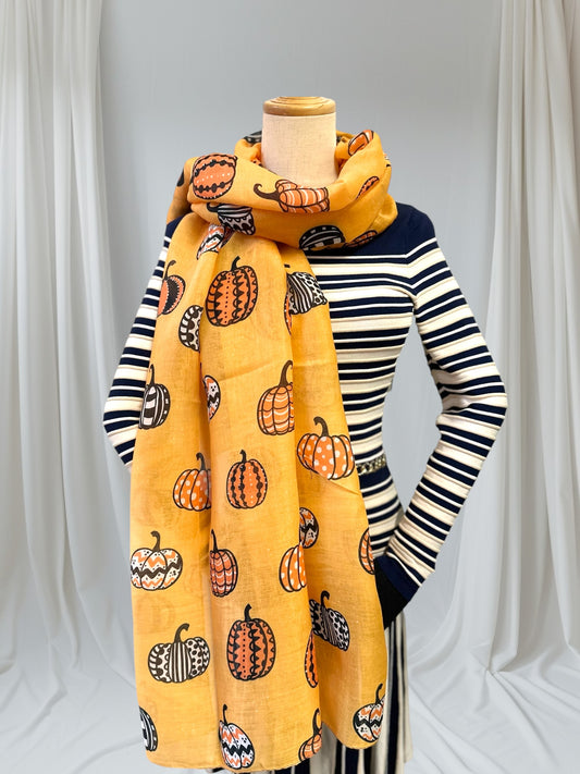 Pumpkin  Print Scarf