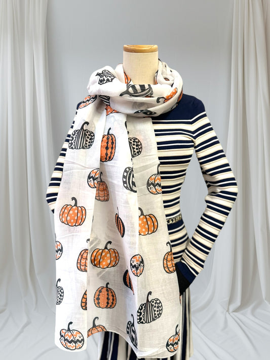 Pumpkin  Print Scarf
