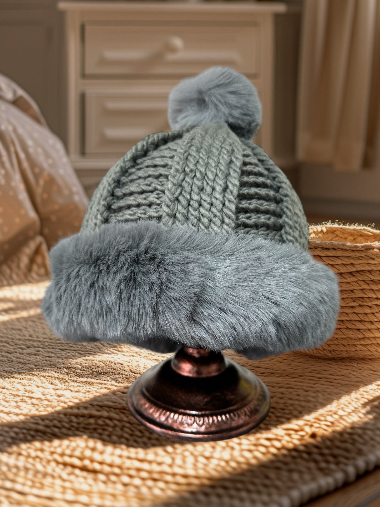 Winter Hats for Women  Beanie Hat with Bobble Pom Pom