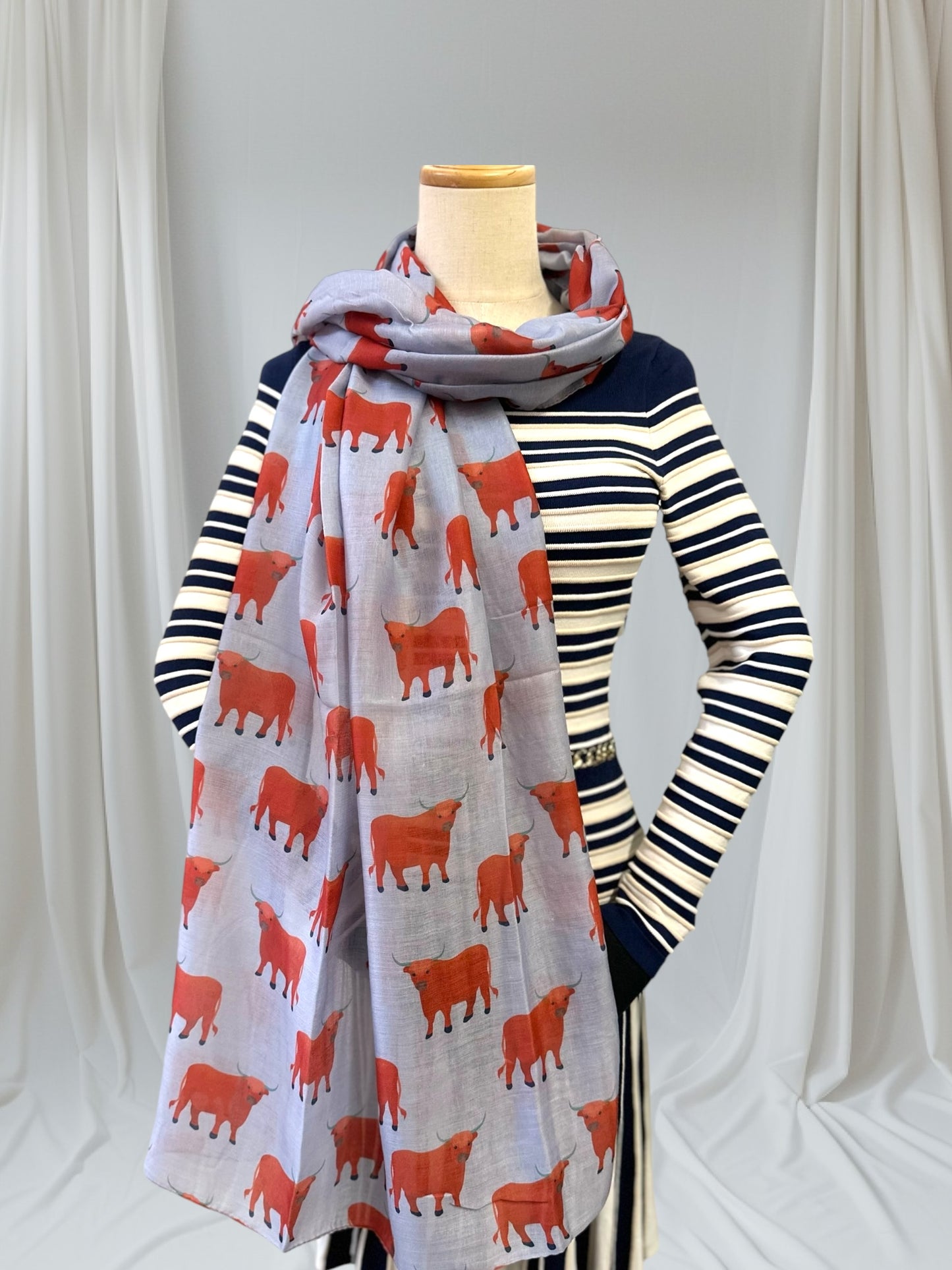 Highland Cow Print Scarf