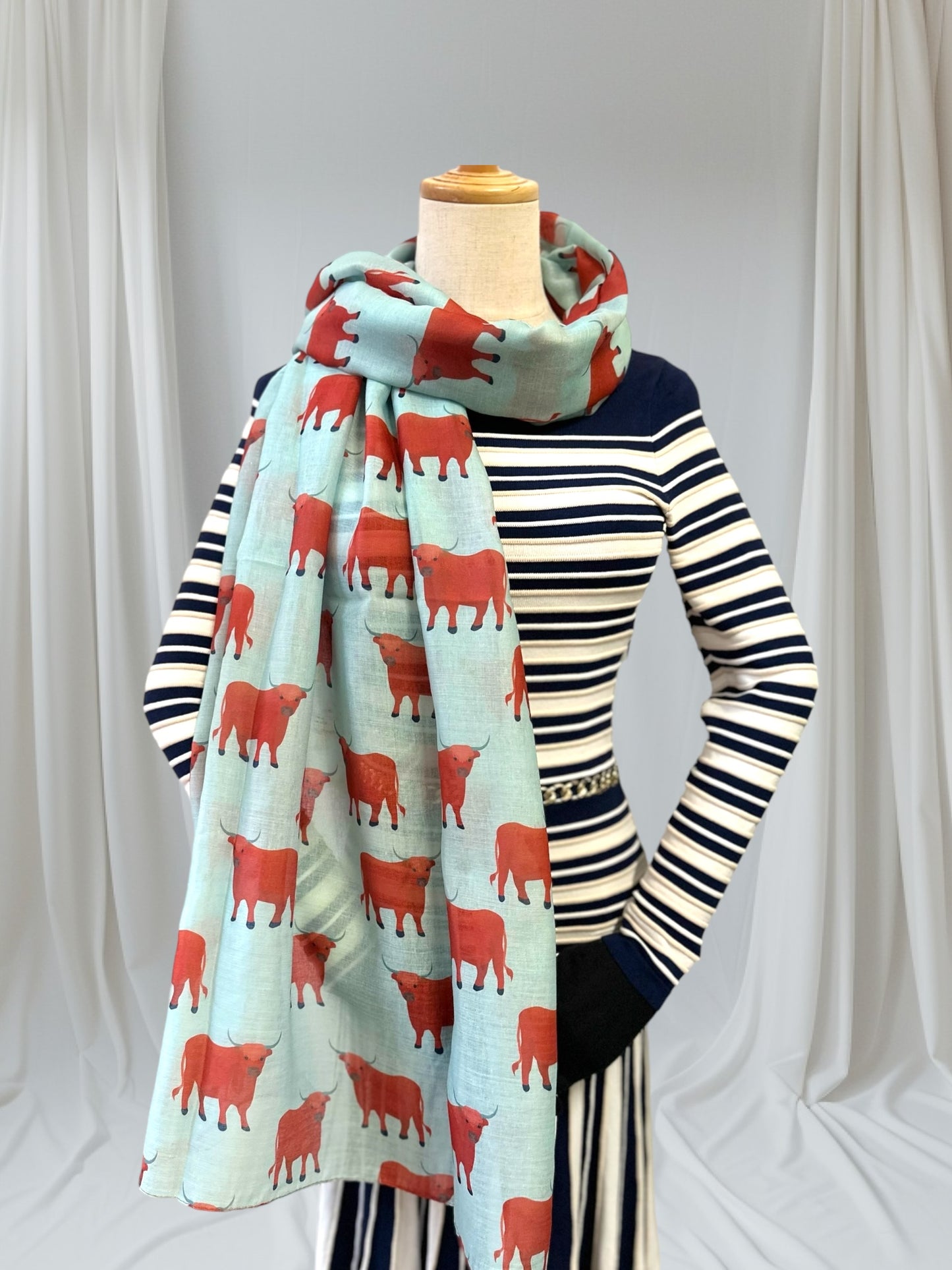 Highland Cow Print Scarf