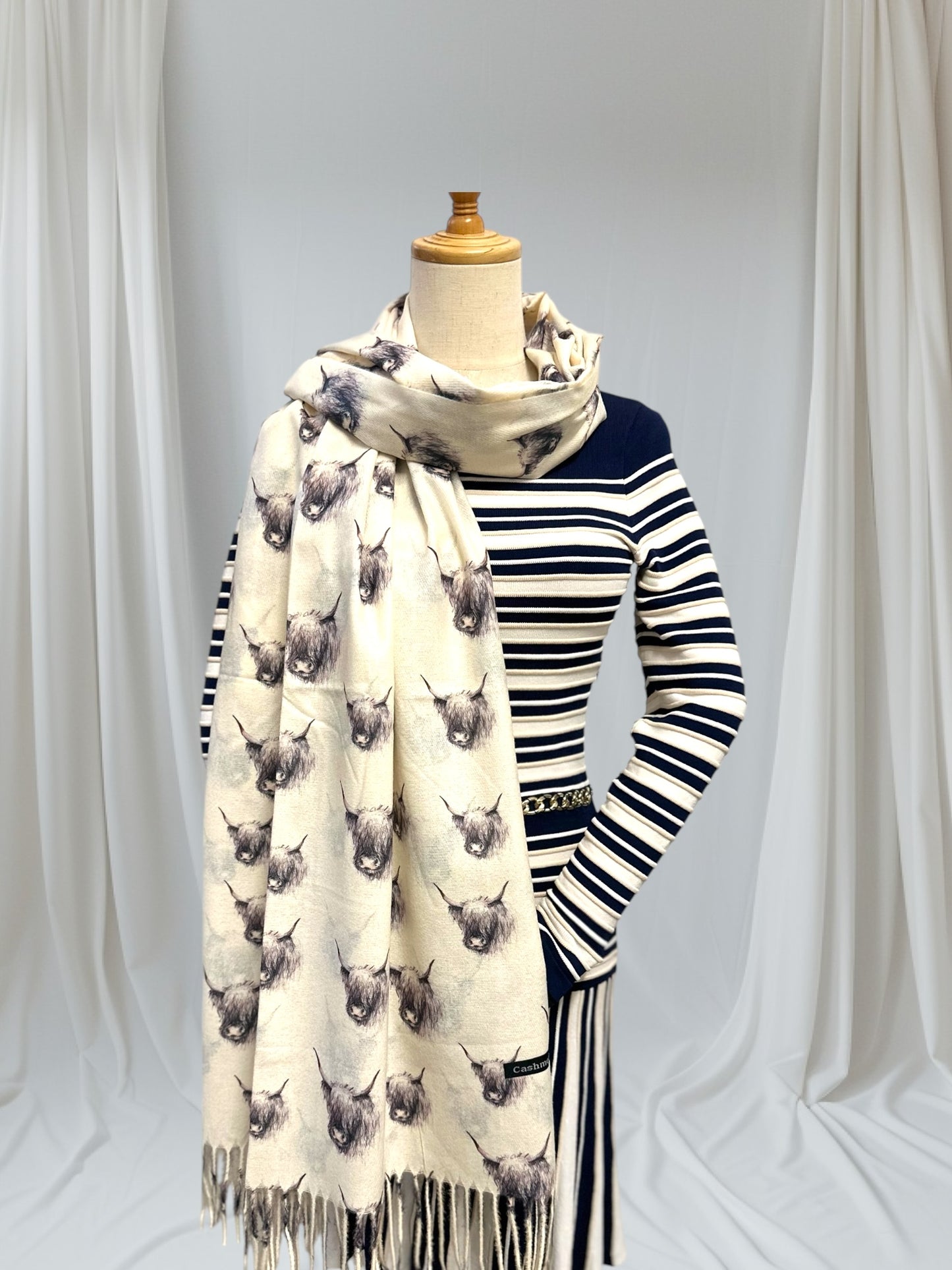 Highland Cow Beautiful Cashmere Feel Scarf