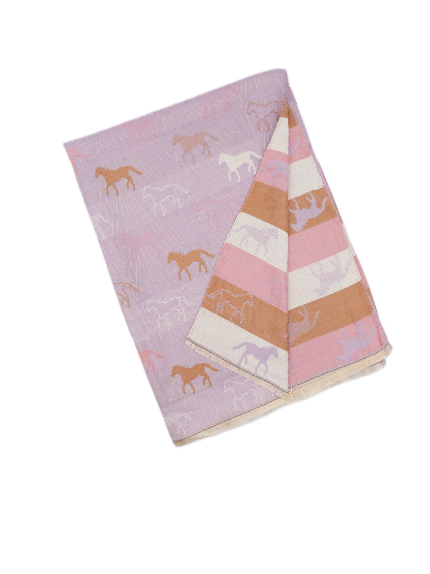 Horses  Printed Cashmere Feel Winter Wrap