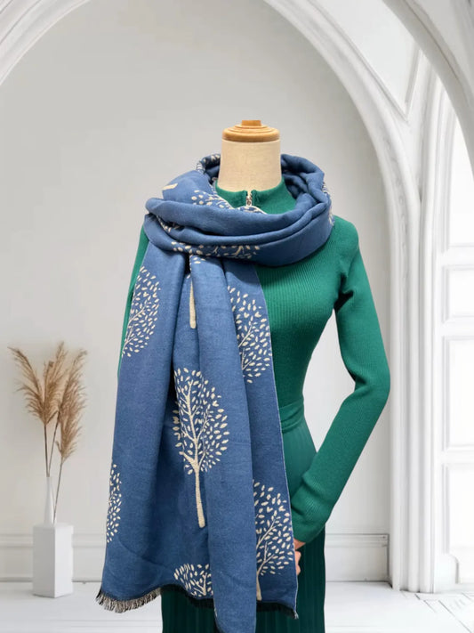 Tree of life Cashmere Feel Winter Wrap