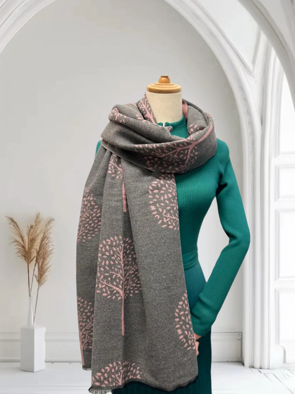 Tree of life Cashmere Feel Winter Wrap
