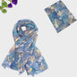 Glitter Ginkgo Print Lightweight Scarf