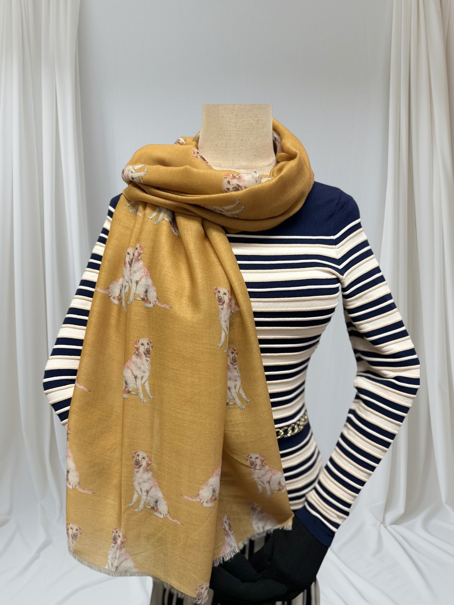 Labrador Print Scarf
