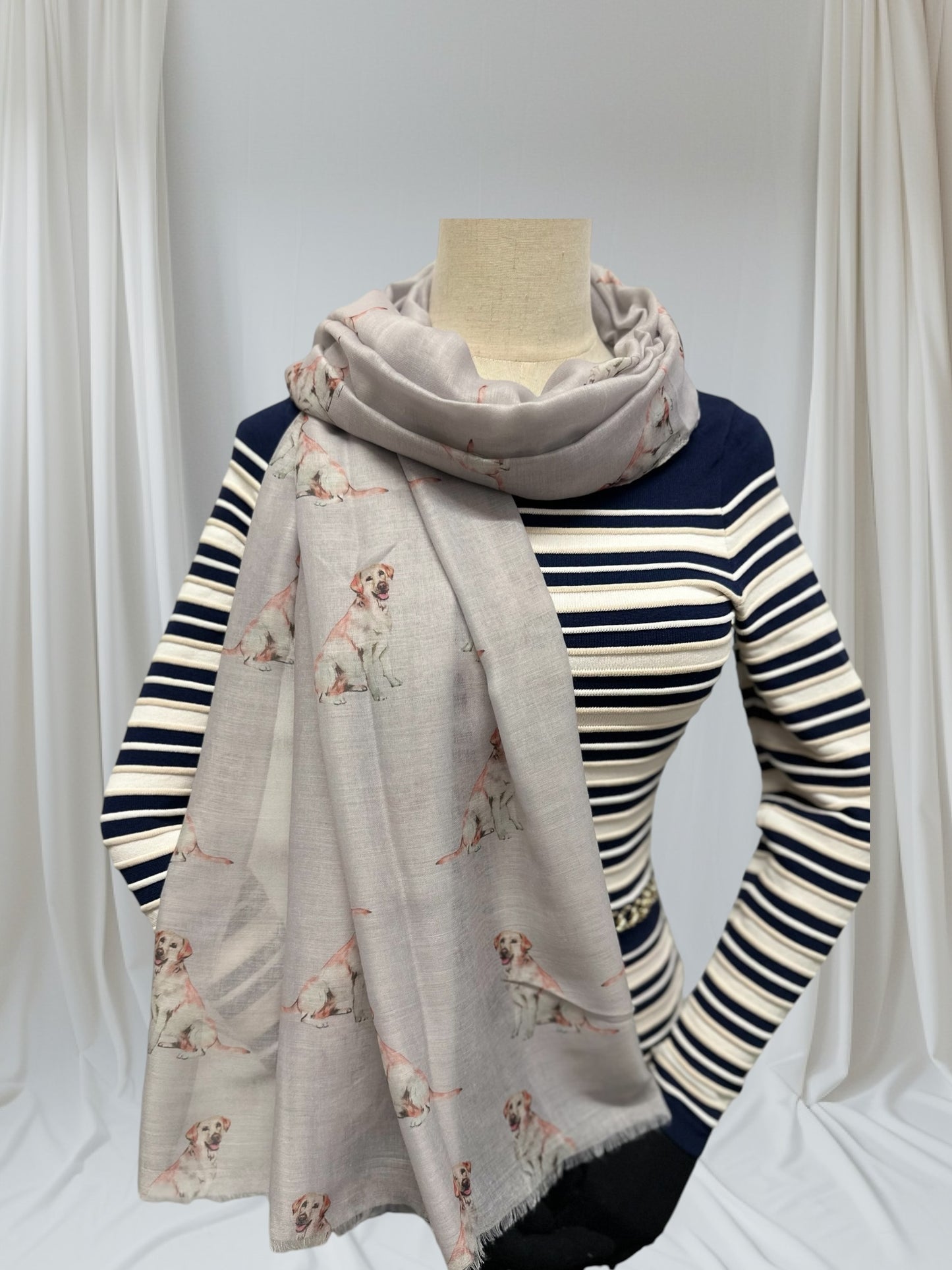 Labrador Print Scarf