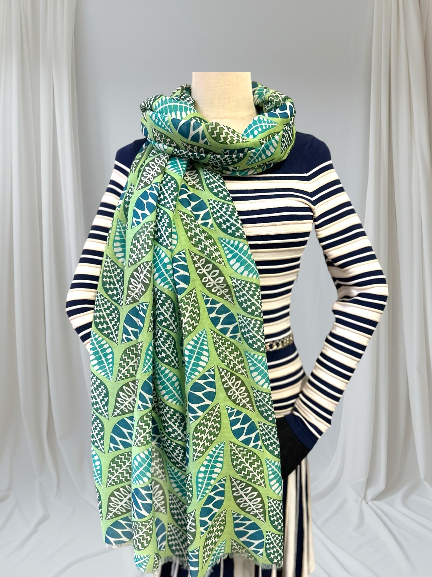 Tree Leaves Leaf Print Scarf