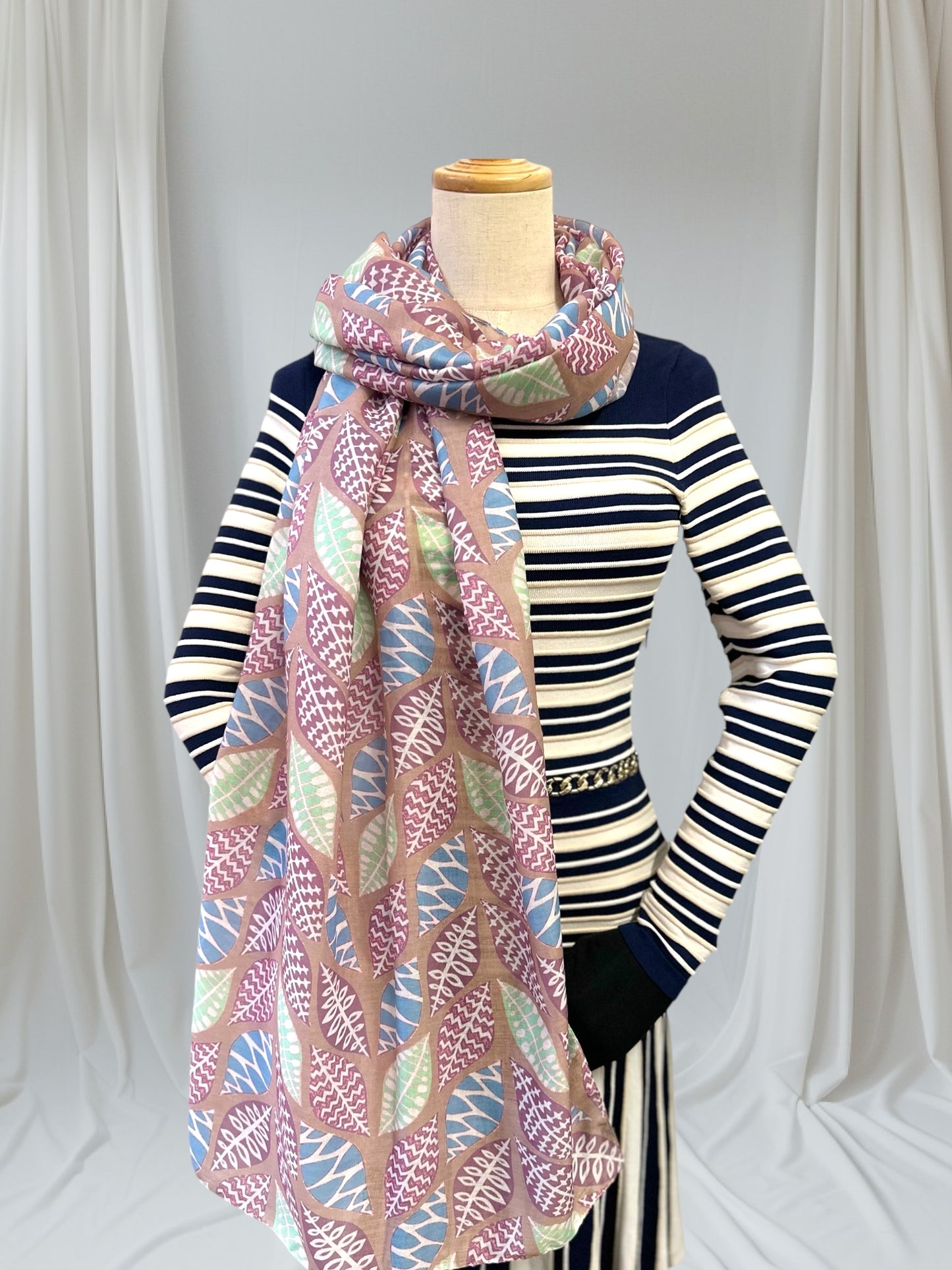 Tree Leaves Leaf Print Scarf