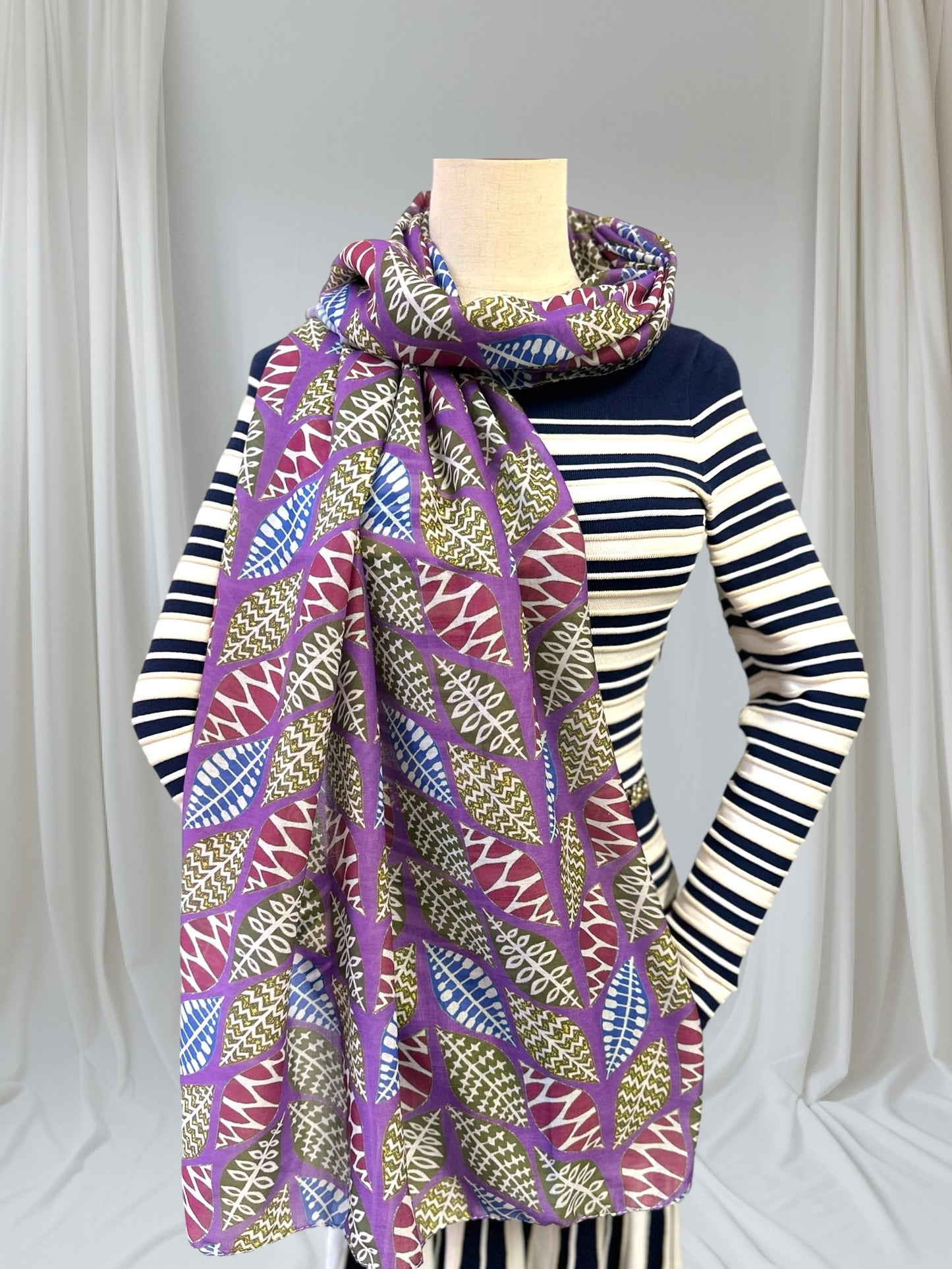 Tree Leaves Leaf Print Scarf