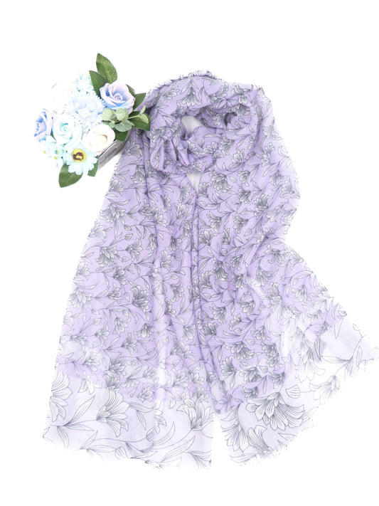 Lily print Scarf