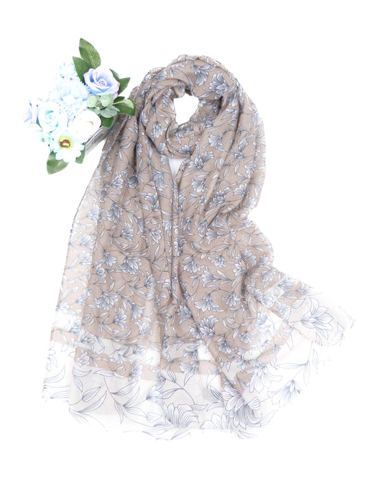 Lily print Scarf